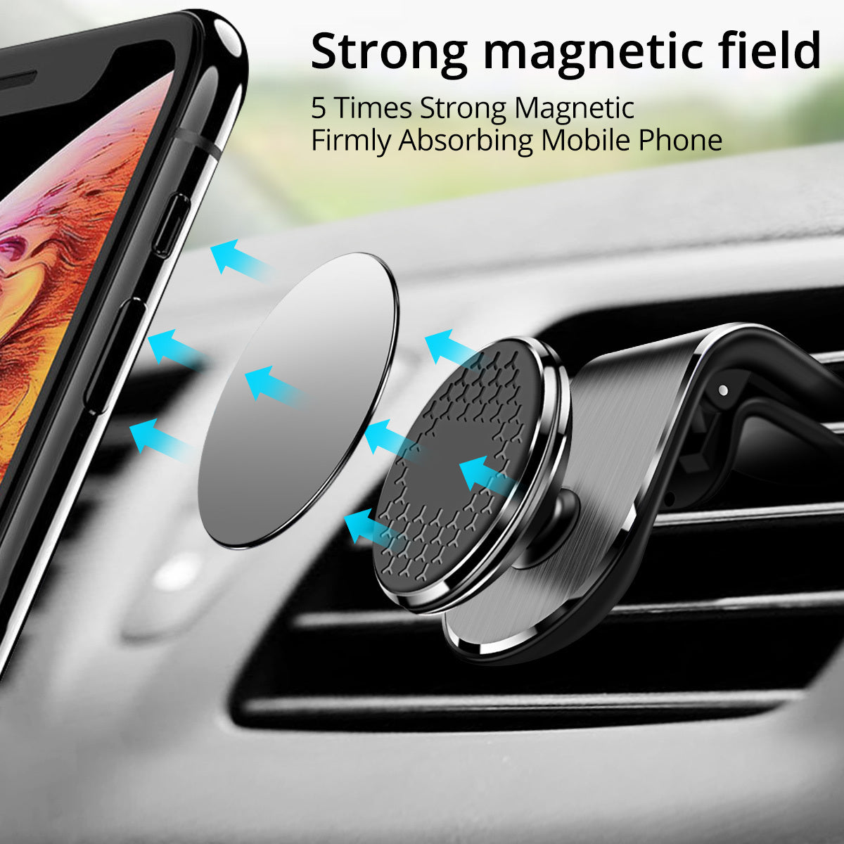 Magnetic Air Vent Car Phone Holder - 360° Rotation Mount