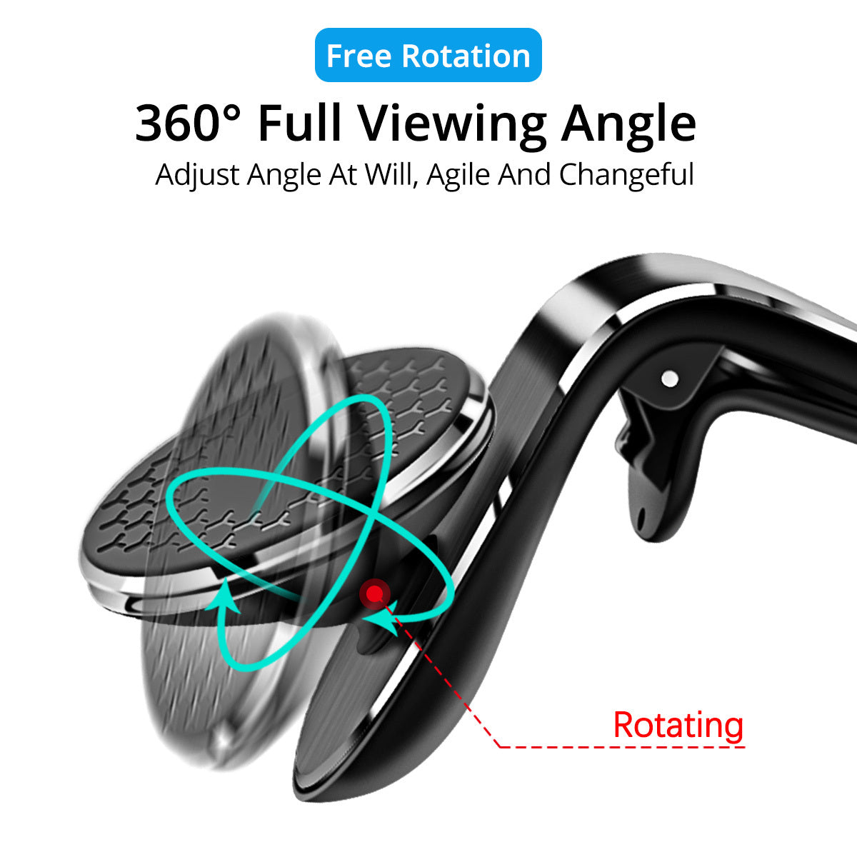 Magnetic Air Vent Car Phone Holder - 360° Rotation Mount