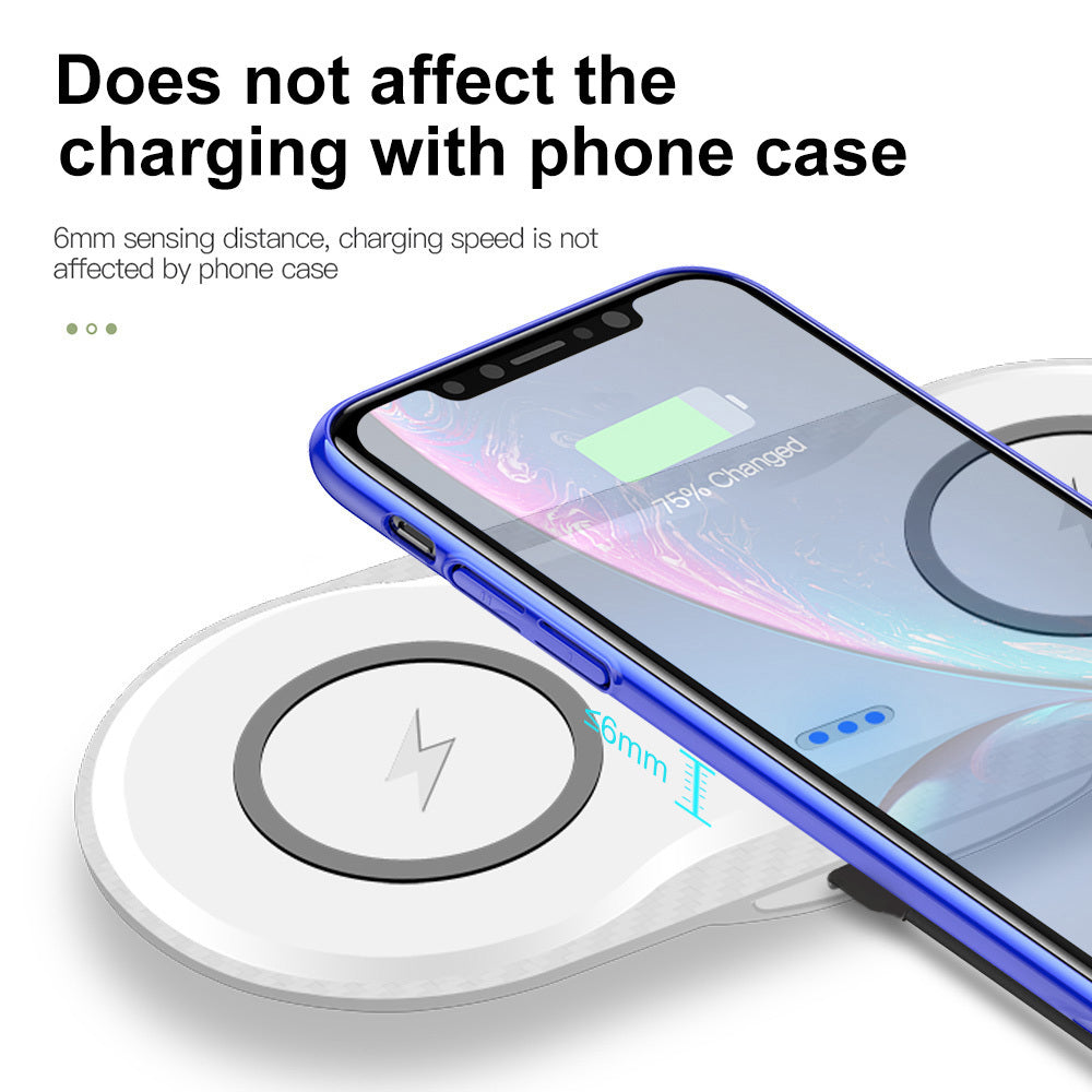 Dual Wireless Charger - Fast Charging Station for 2 Devices