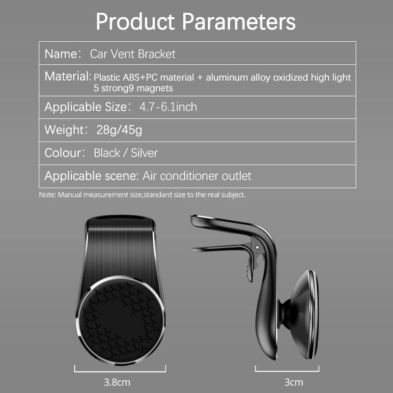 Magnetic Air Vent Car Phone Holder - 360° Rotation Mount