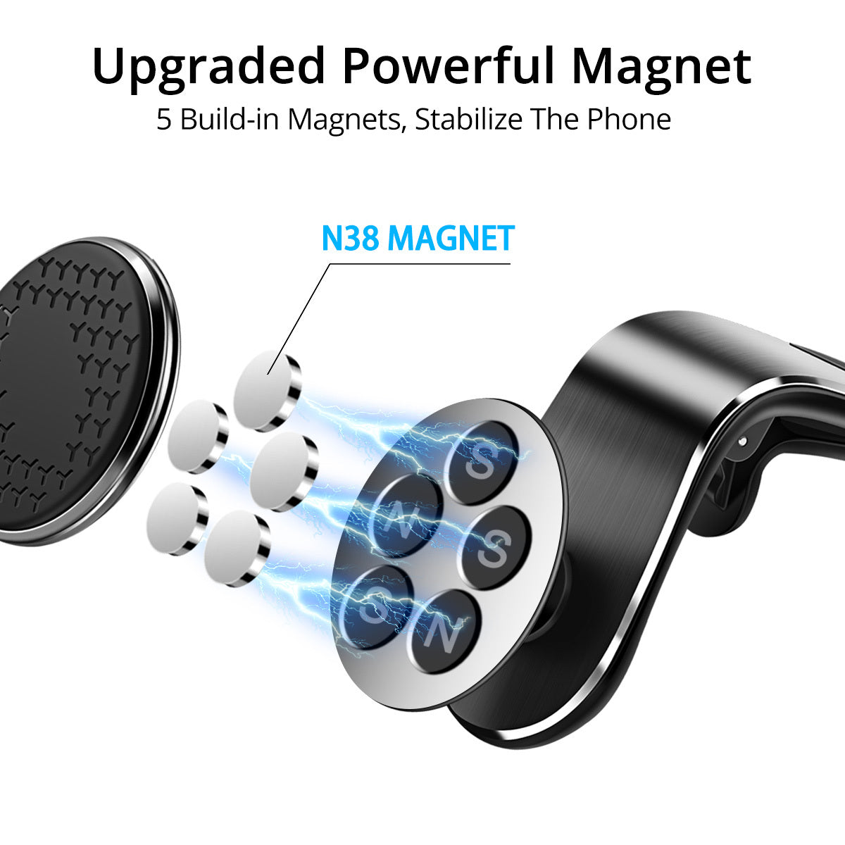 Magnetic Air Vent Car Phone Holder - 360° Rotation Mount