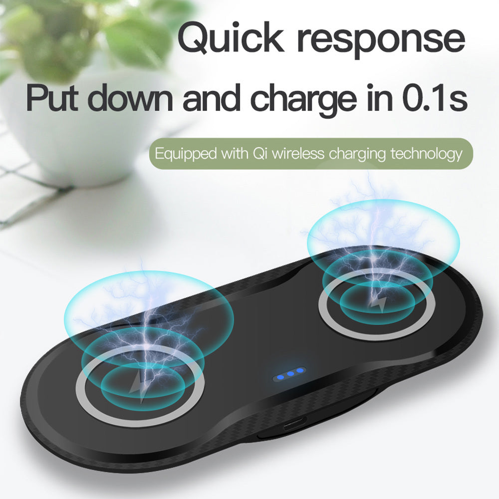 Dual Wireless Charger - Fast Charging Station for 2 Devices