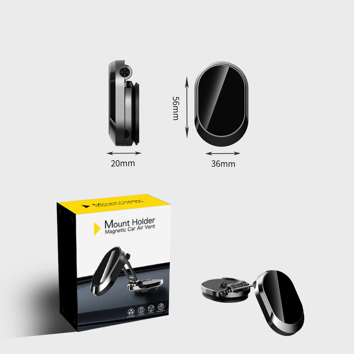 Fashion Folding Magnetic Car Phone Holder - Premium Alloy Design